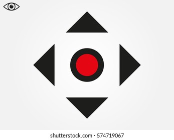 button joystick icon, vector illustration eps10