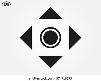 button joystick icon, vector illustration eps10