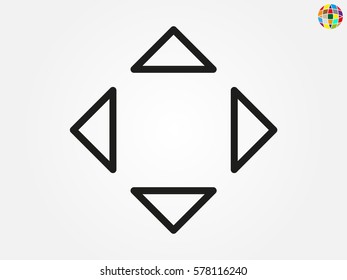 button joystick icon, vector illustration eps10