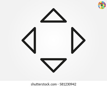 button joystick icon, vector illustration eps10