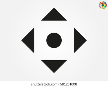 button joystick icon, vector illustration eps10