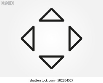 button joystick icon, vector illustration eps10