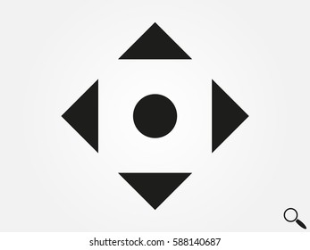 button joystick icon, vector illustration eps10