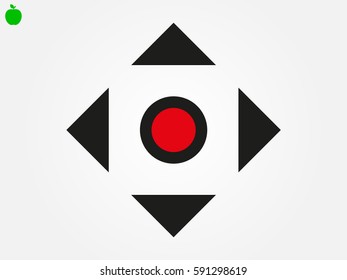 button joystick icon, vector illustration eps10