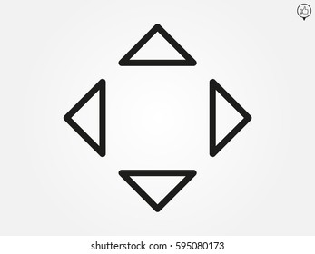 button joystick icon, vector illustration eps10