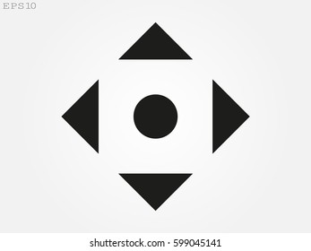 button joystick icon, vector illustration eps10