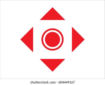 button joystick icon, vector illustration eps10