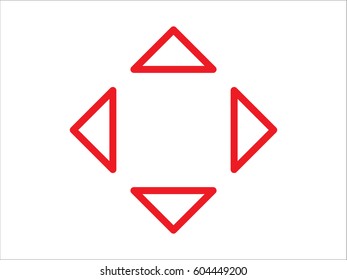 button joystick icon, vector illustration eps10