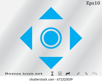 button joystick icon, vector illustration eps10