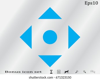 button joystick icon, vector illustration eps10