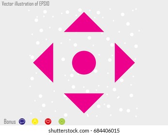 button joystick icon, vector illustration eps10