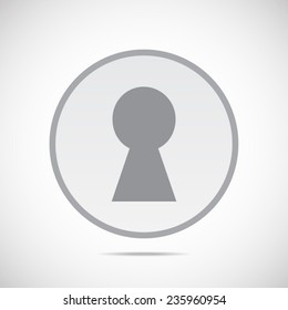 Button keyhole vector icon 