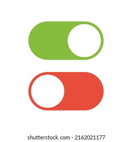 Button line icon. Green power button, red off button, key, knob, fastener, tin tack, slider, regulator, controller. Website concept. Vector line icon for Business and Advertising