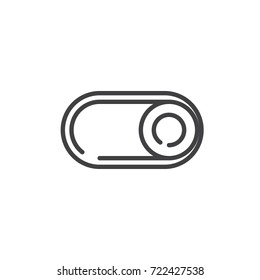 Button line icon, outline vector sign, linear style pictogram isolated on white. Switch slider symbol, logo illustration. Editable stroke