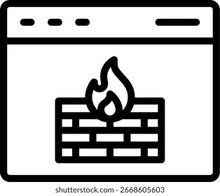 Línea de Botón Icon Diseño de Vector