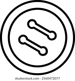 Button Line Vector Icon Design