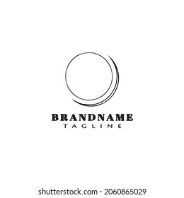 button logo cartoon icon design template black modern isolated vector illustration