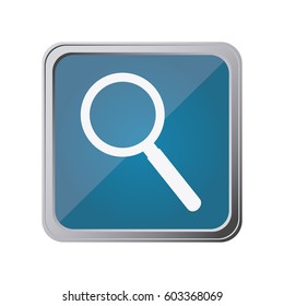 button with magnifying glass with background blue vector illustration