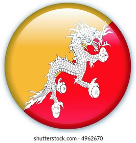 Button with map from Bhutan-Vector