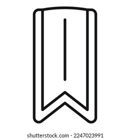Button mark icon outline vector. Bookmark space. App add