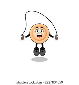 Button-Maskottkartoon spielt Skizze , Charakterdesign