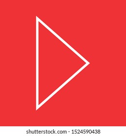 Button, media player, thin lines web and social media icon, stock vector illustration, EPS10.