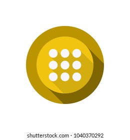button menu flat vector icon