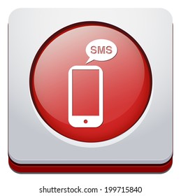 button with message sign. message shape icon