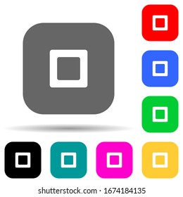 button multi color style icon. Simple thin line, outline vector of web icons for ui and ux, website or mobile application