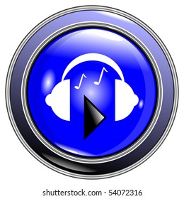 button music play on a white background vector eps10