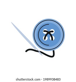 button and needle isolated style