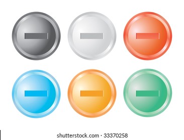 Button with a negative sign