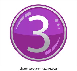 Button with number 3
