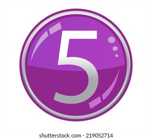 Button with number 5