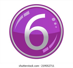 Button with number 6