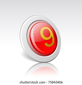 Button with the number "9" is shown in the picture.
