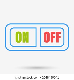 Button off on isolated object. Vector illustration.