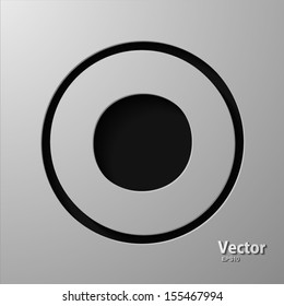 button off. vector