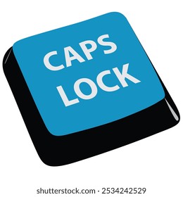 A button on a computer keyboard to type in capital letters Caps Lock