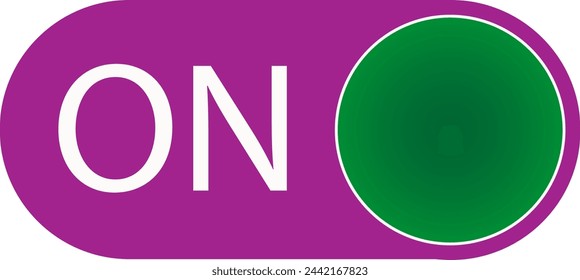 Button on lilac and green. Plate or button indicating on