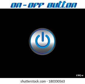 Button on off glow blue silver~~