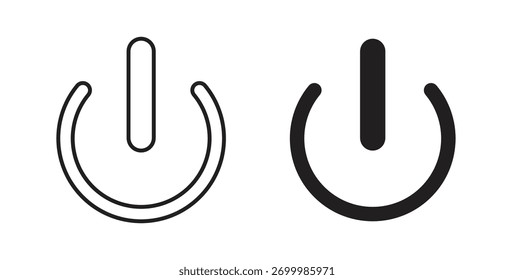 Button on off icon concept. Logo symbol for web and mobile. Pixel Perfect.