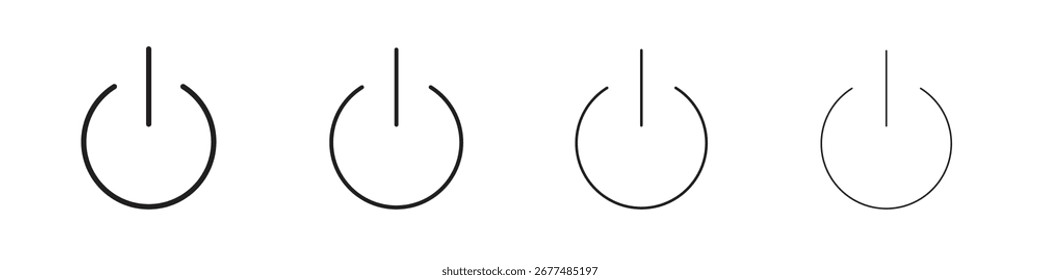 Botón en off icon Vector de contorno. Mejor para el Web, móvil, ui