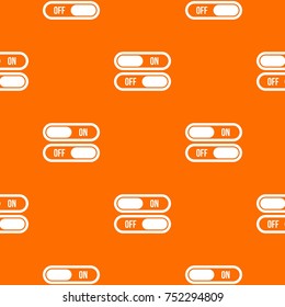 Button on and off pattern repeat seamless in orange color for any design. Vector geometric illustration