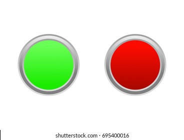 Red Green Flat Design Push Button Stock Vector (Royalty Free) 679858045 ...