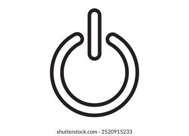 Button On Off vector illustration set. Power Turn Off Switch Sign in suitable for apps and websites UI design style.