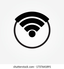 botón para desactivar la ilustración del vector de icono wifi