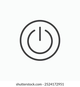 Botón en offlinesimple icono en estilo de línea.