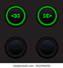 Button on-off audio video player for web applications