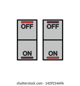 Button ON/OFF icon vector illustration